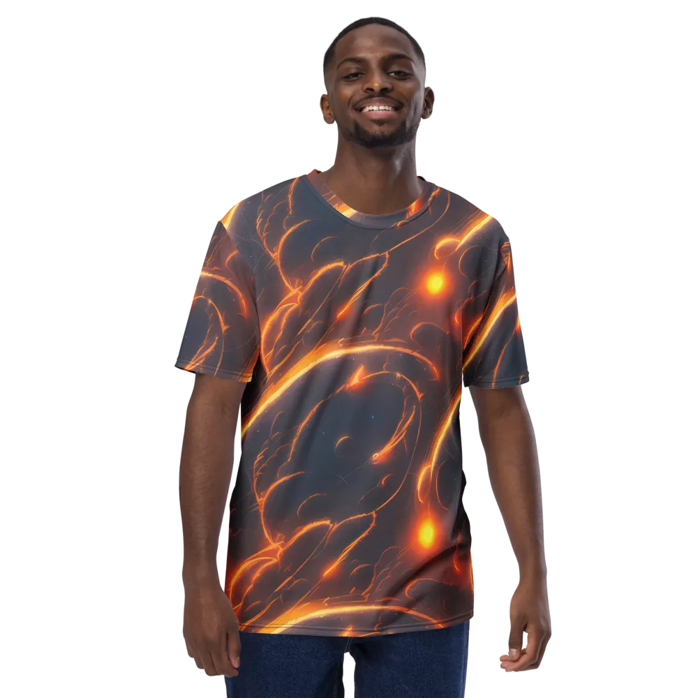 Inferno Spirals on Men's Crew Neck T-Shirt — Front