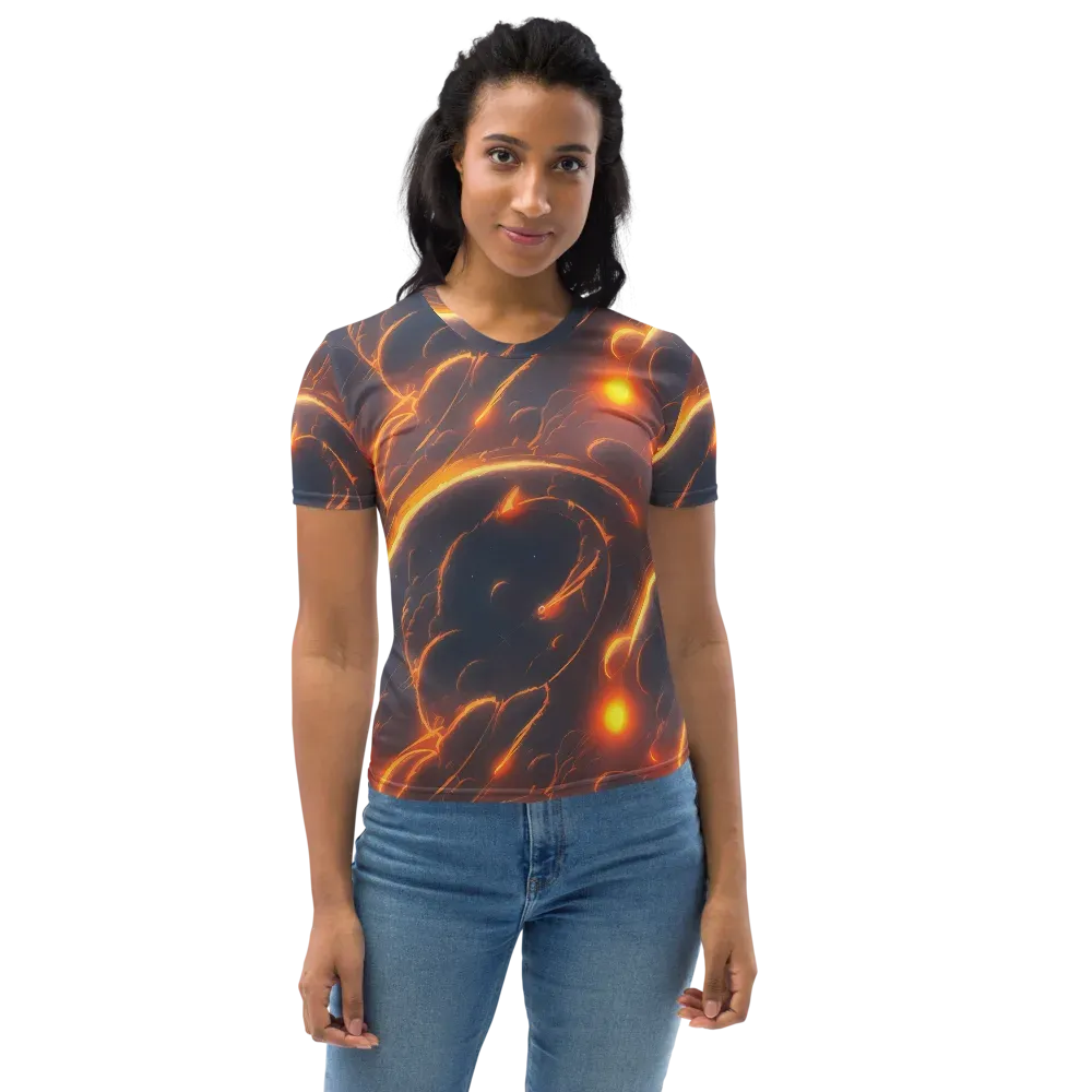 Inferno Spirals on Women's Crew Neck T-Shirt — Front