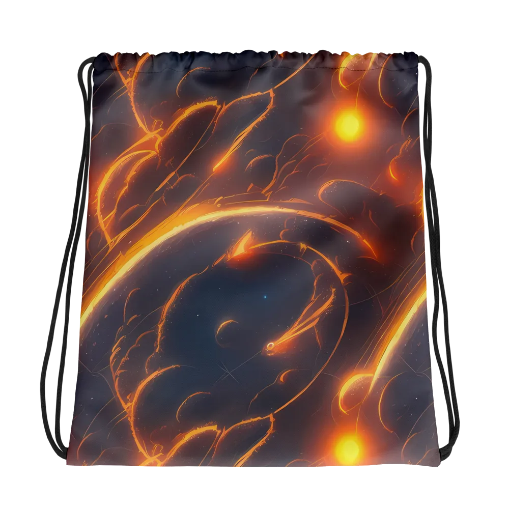 Inferno Spirals on Drawstring Bag — Photo