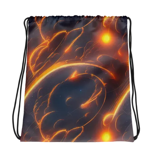 Inferno Spirals on a Drawstring Bag