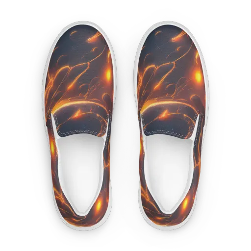 Inferno Spirals on a Women's Slip-On Canvas Shoes