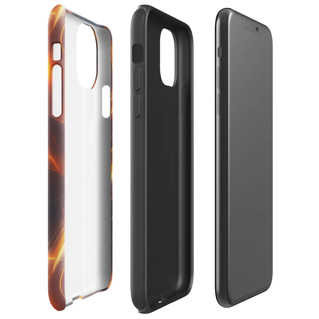 Inferno Spirals on Tough Case for iPhone® — Right