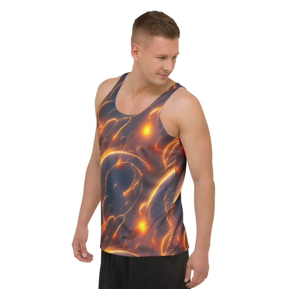 Inferno Spirals on Men's Tank Top — Left Front