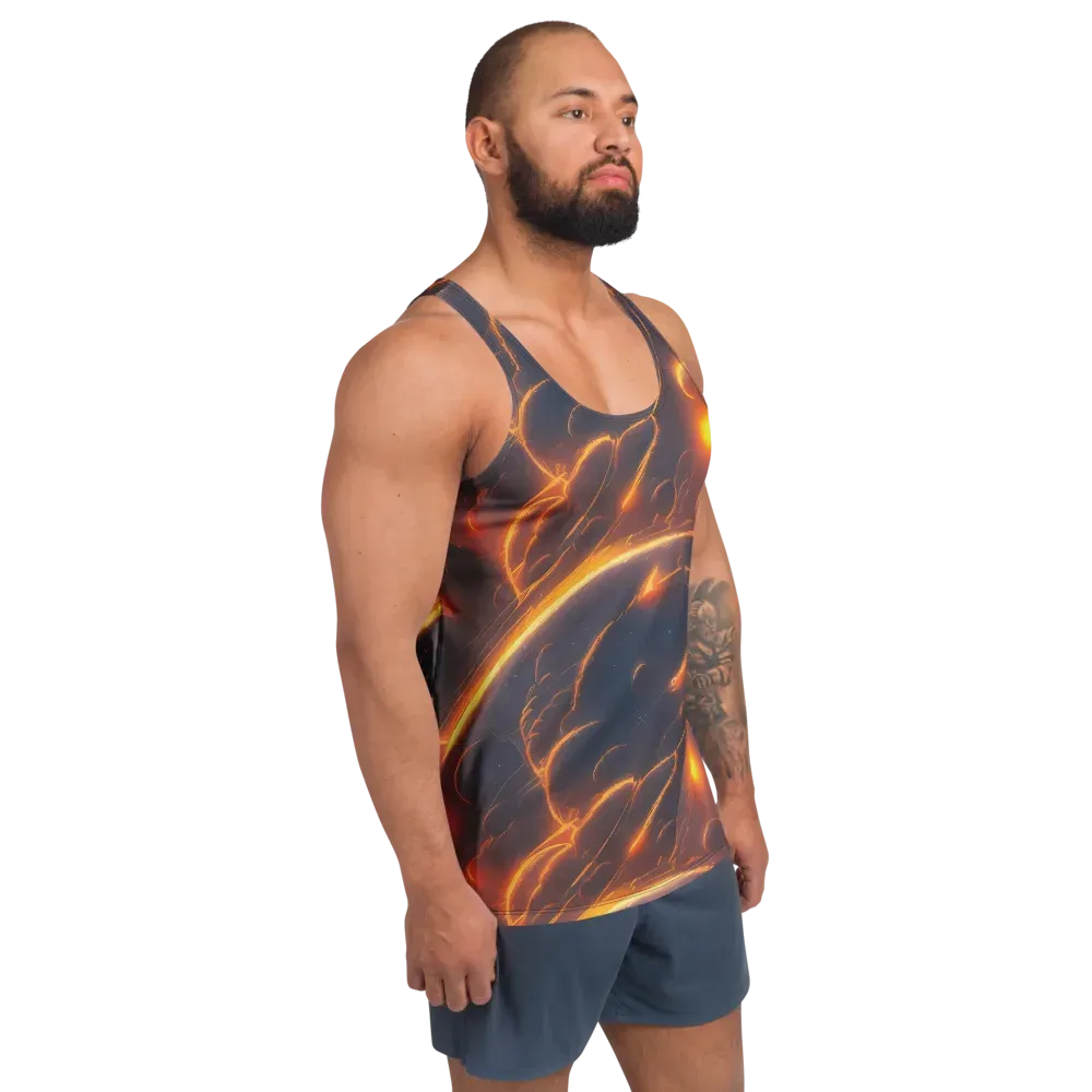 Inferno Spirals on Men's Tank Top — Right Front