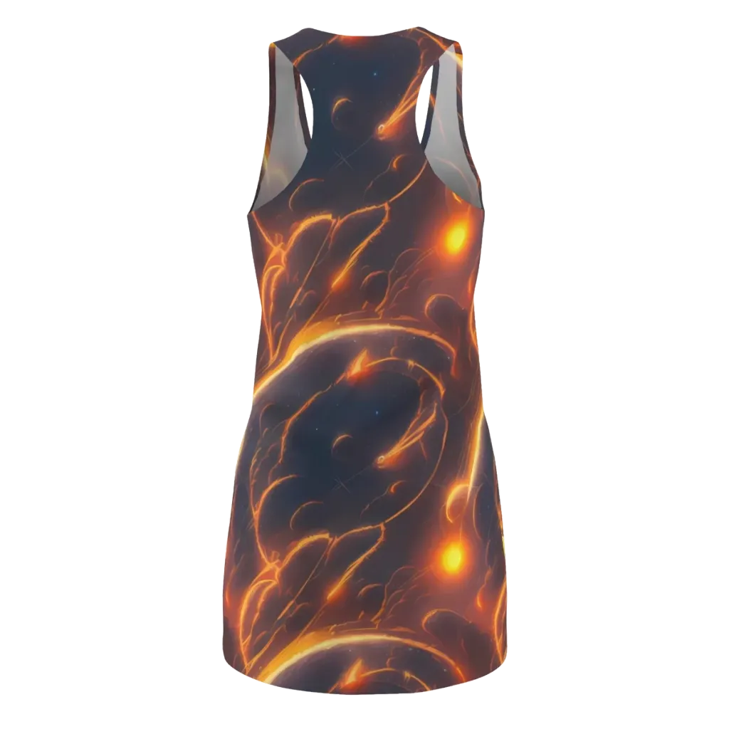 Inferno Spirals on Racerback Dress — Back