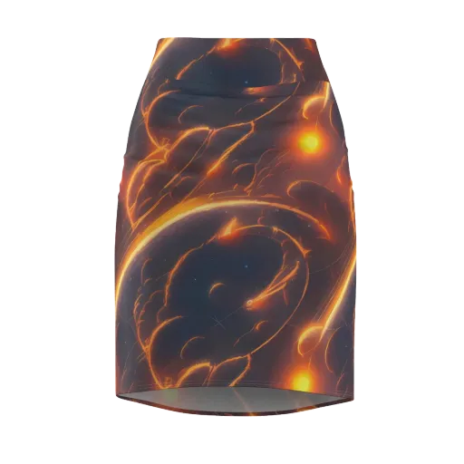 Inferno Spirals on a Pencil Skirt