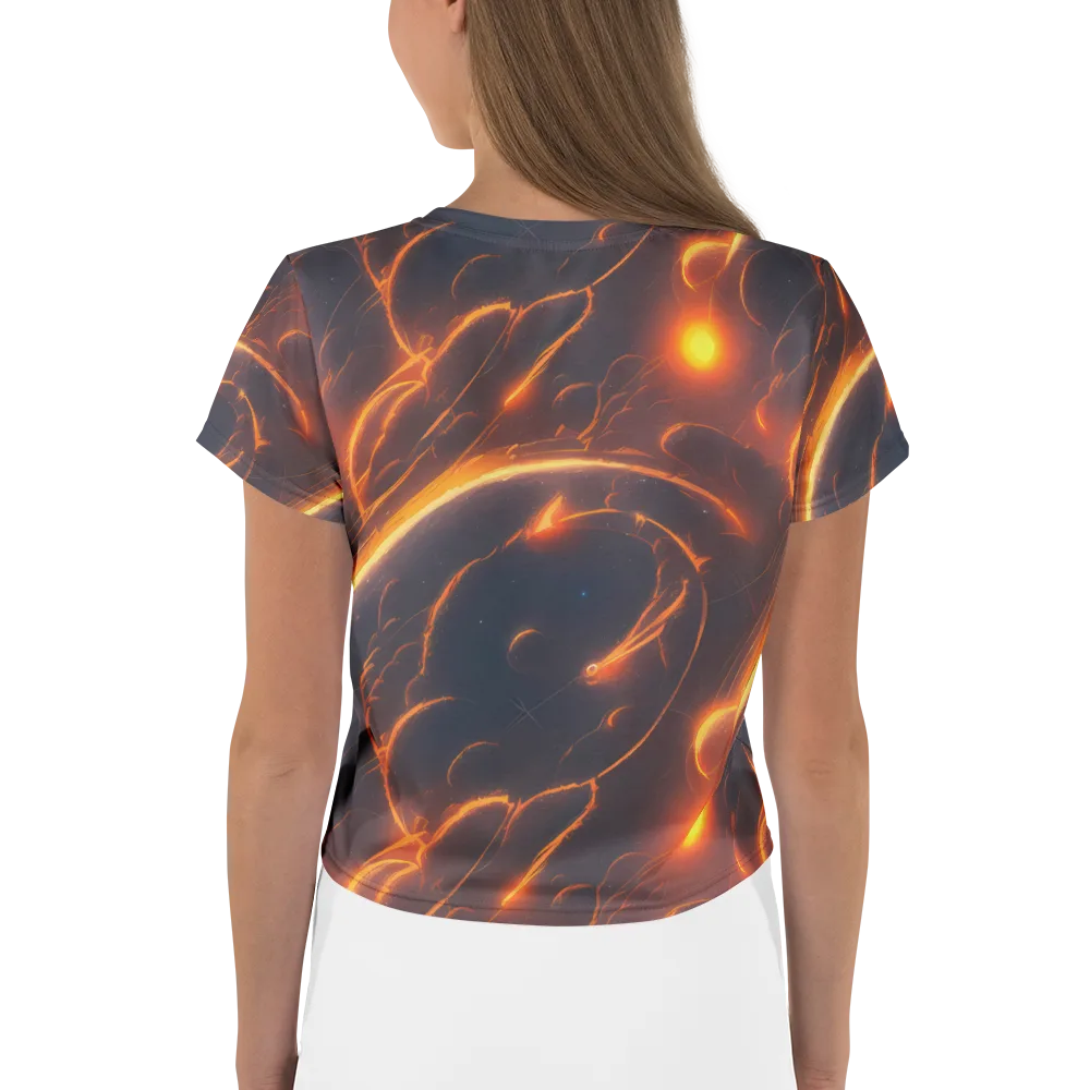 Inferno Spirals on Crop Tee — Back