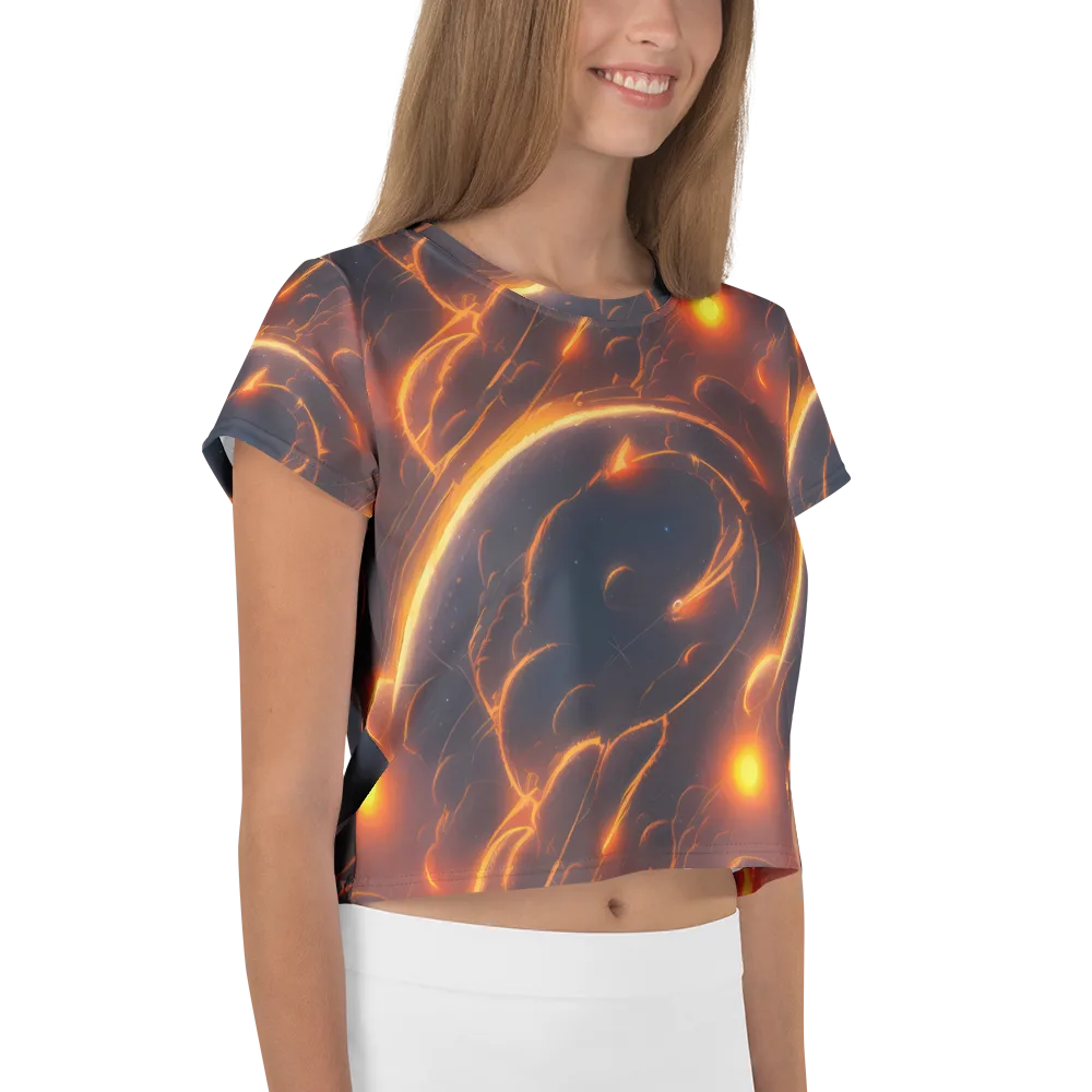 Inferno Spirals on Crop Tee — Right
