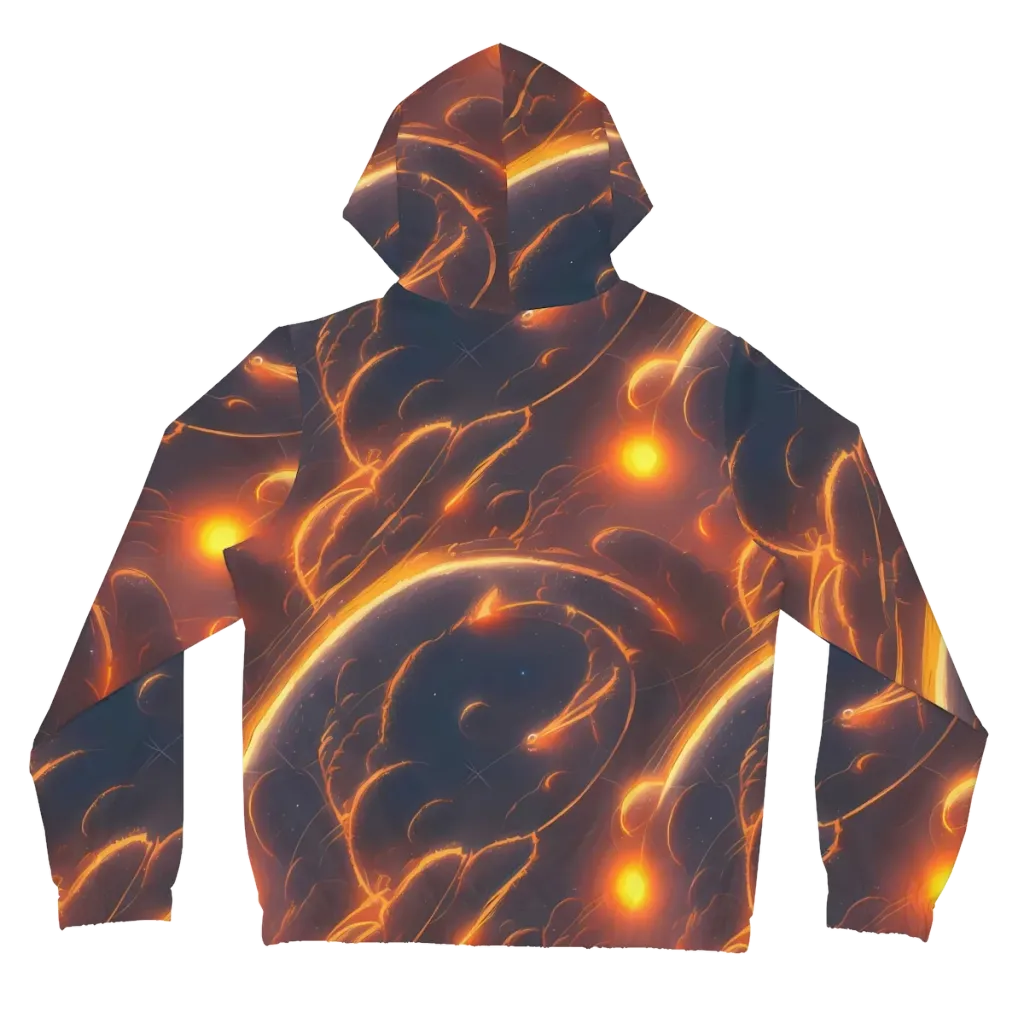 Inferno Spirals on Women's Full-Zip Hoodie — Back