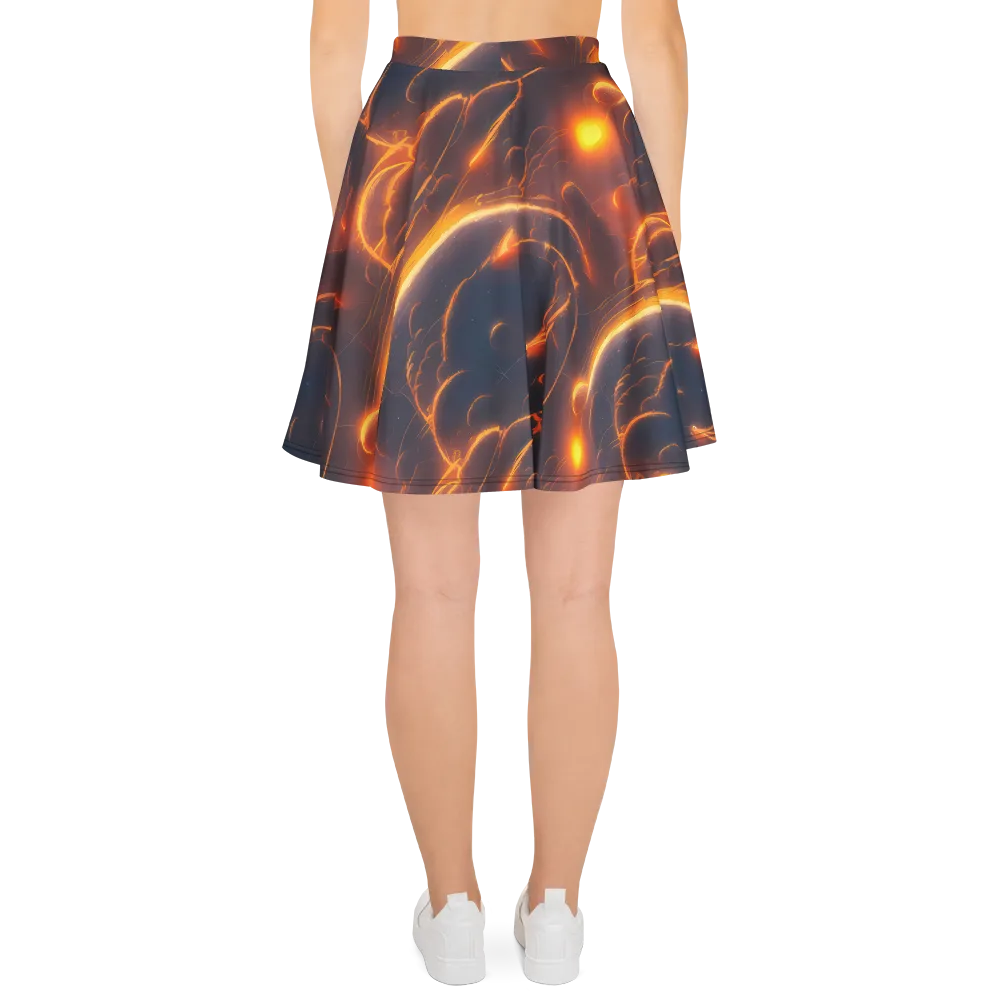 Inferno Spirals on Skater Skirt — Back