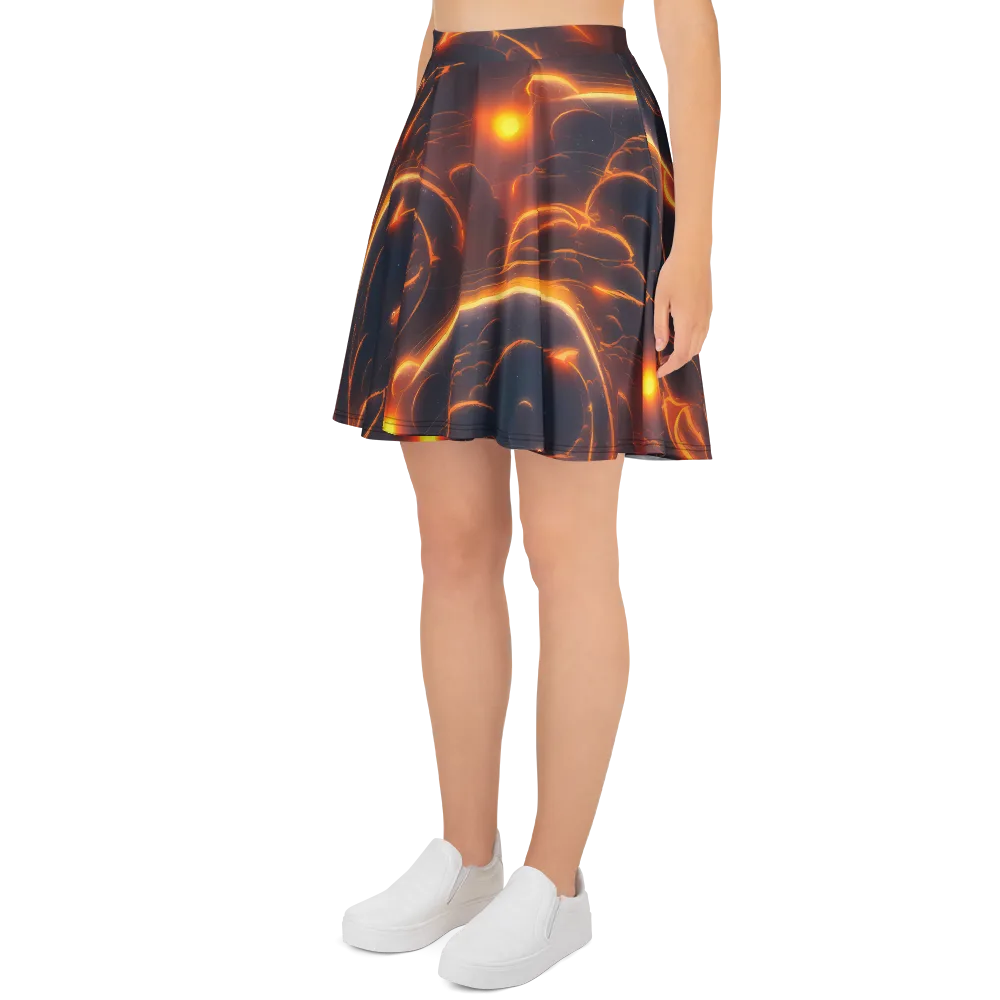 Inferno Spirals on Skater Skirt — Left