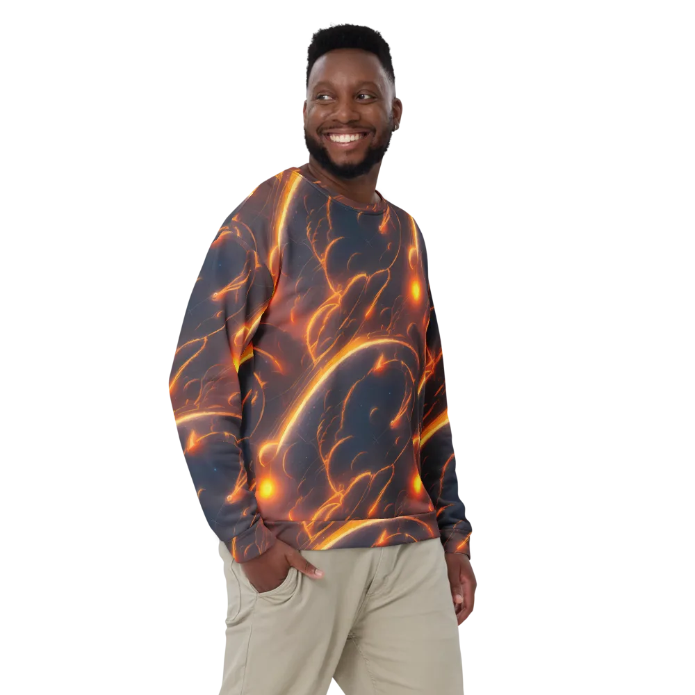 Inferno Spirals on Sweatshirt — Front