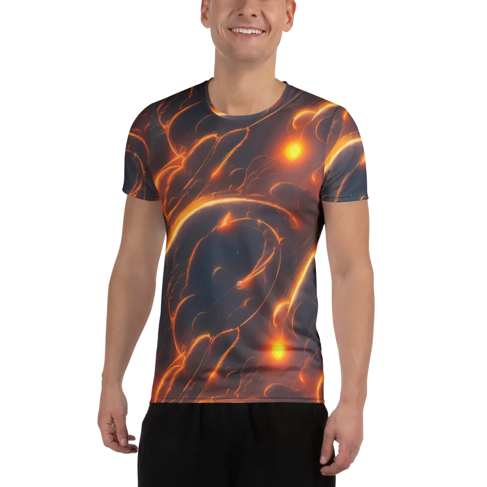Inferno Spirals on Men's Athletic T-Shirt — Front