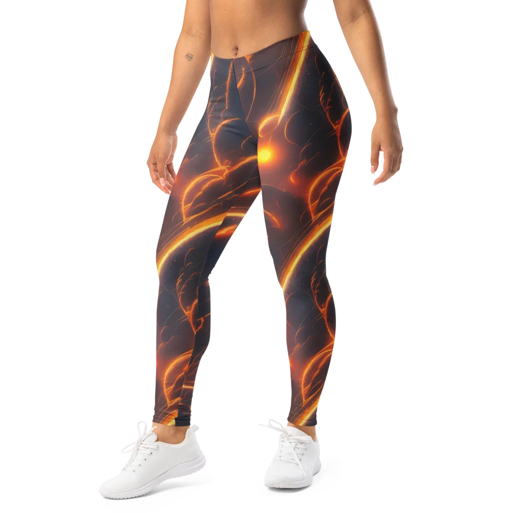 Inferno Spirals on Leggings — Left Front