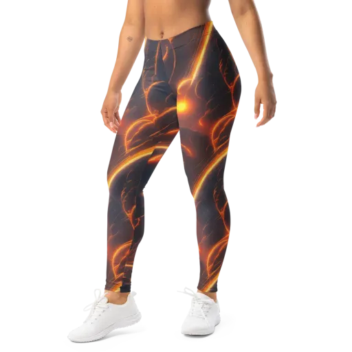 Inferno Spirals on a Leggings