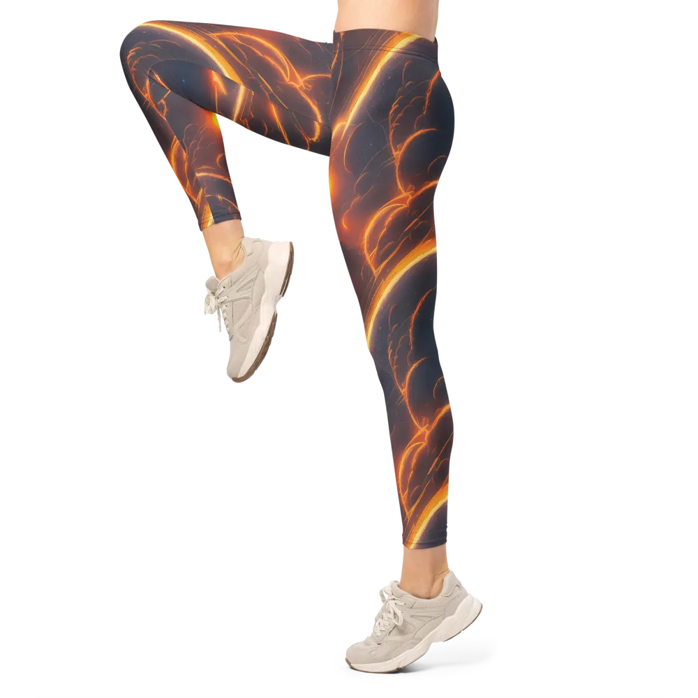 Inferno Spirals on Leggings — Left