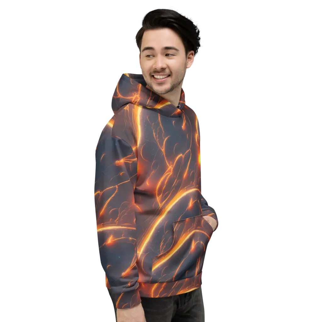 Inferno Spirals on Hoodie — Right