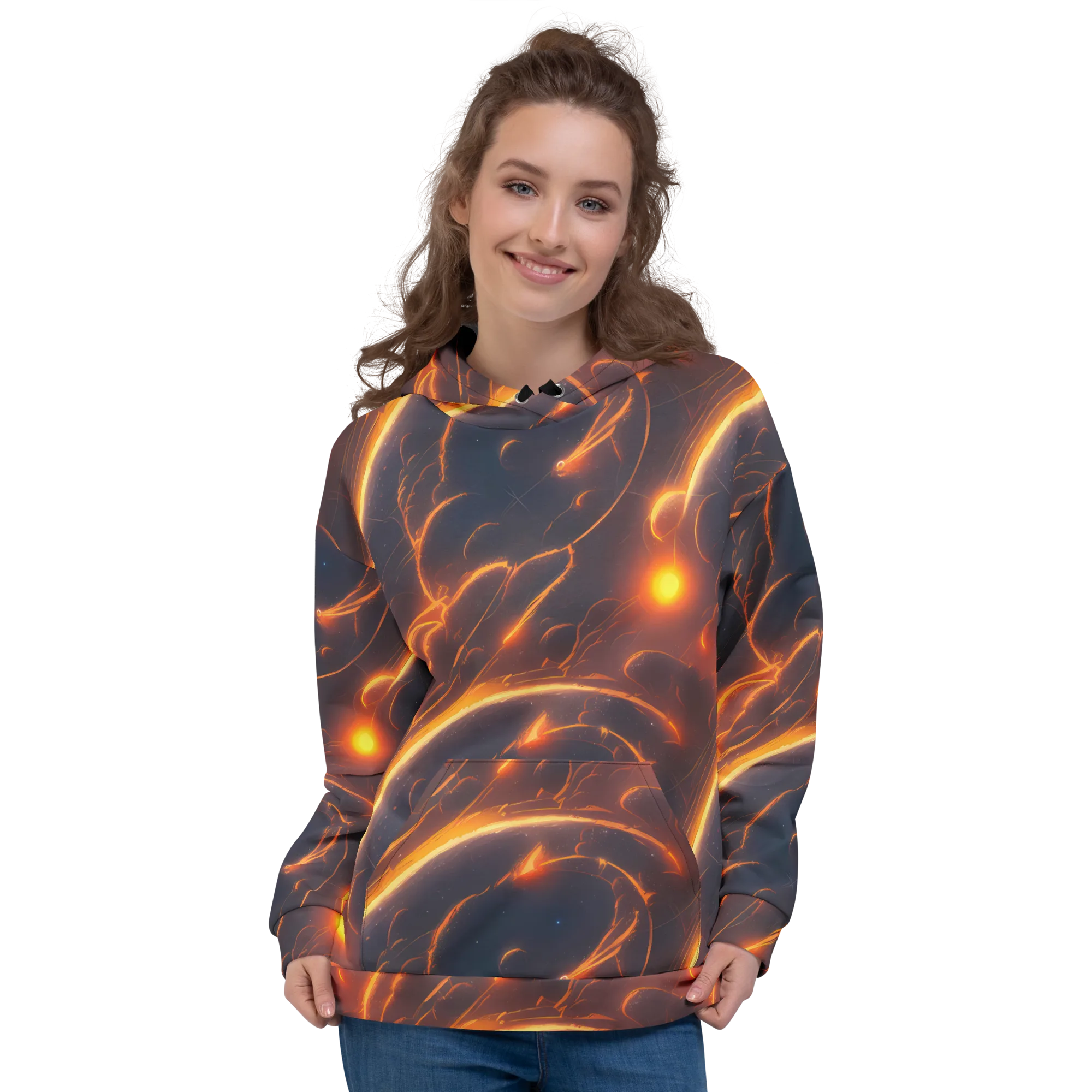Inferno Spirals on Hoodie — Front