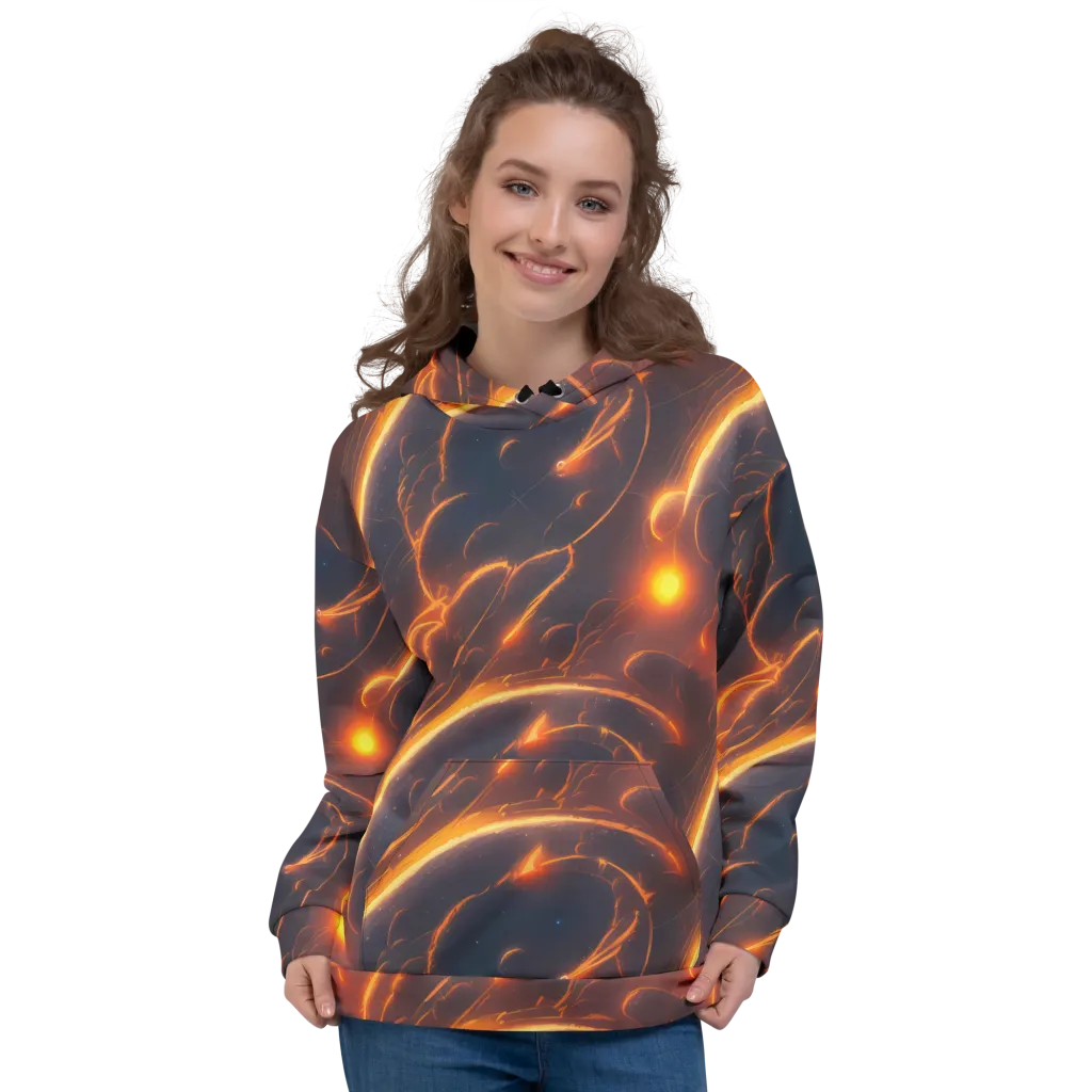 Inferno Spirals on Hoodie — Front