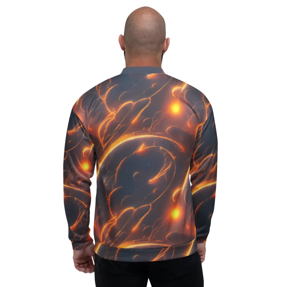 Inferno Spirals on Bomber Jacket — Back