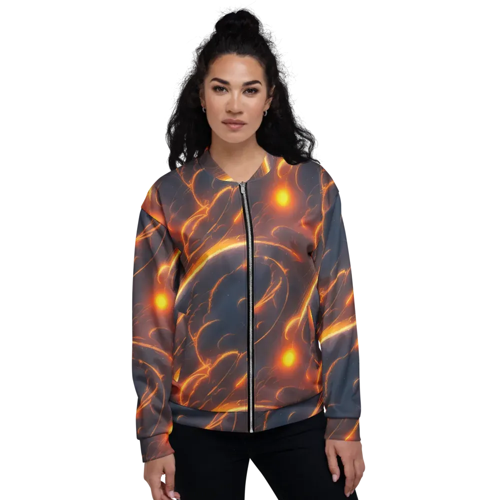 Inferno Spirals on Bomber Jacket — Front