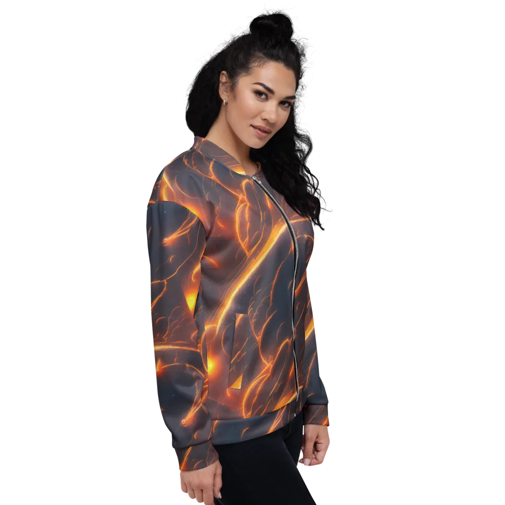 Inferno Spirals on Bomber Jacket — Right