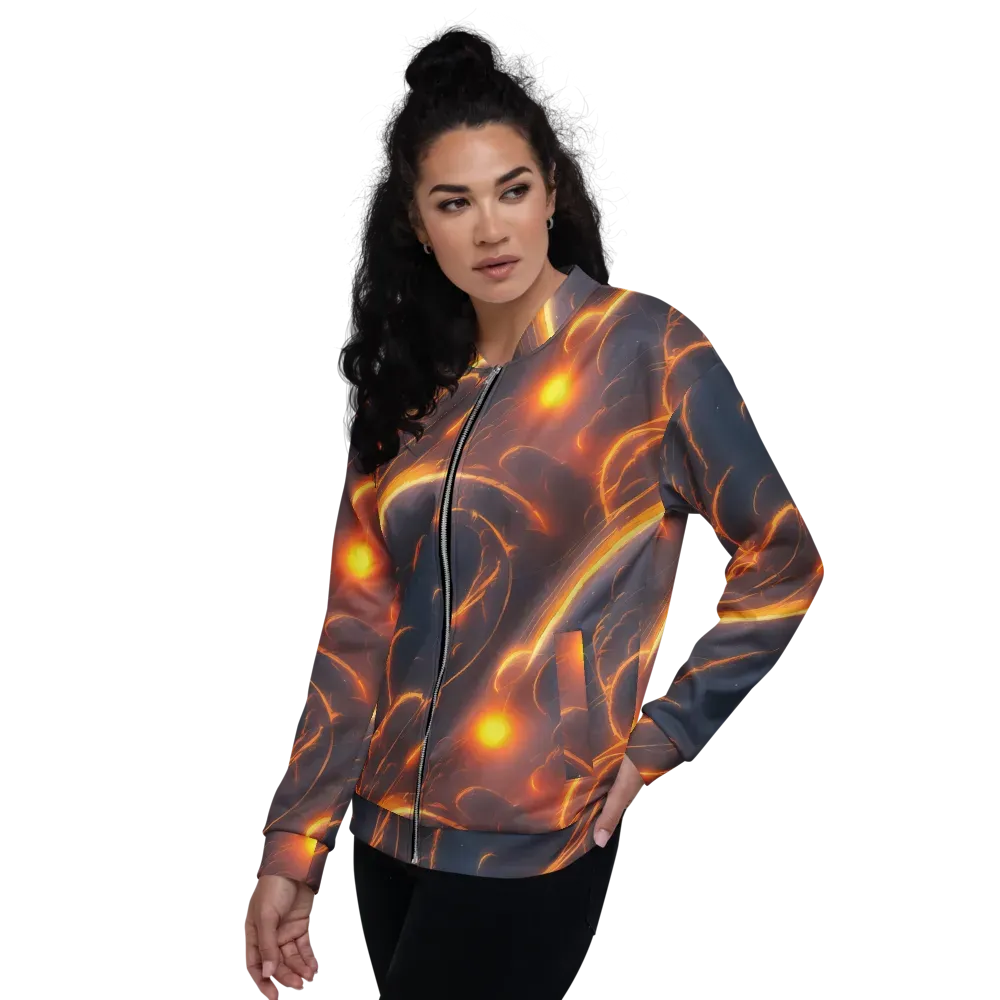 Inferno Spirals on Bomber Jacket — Left