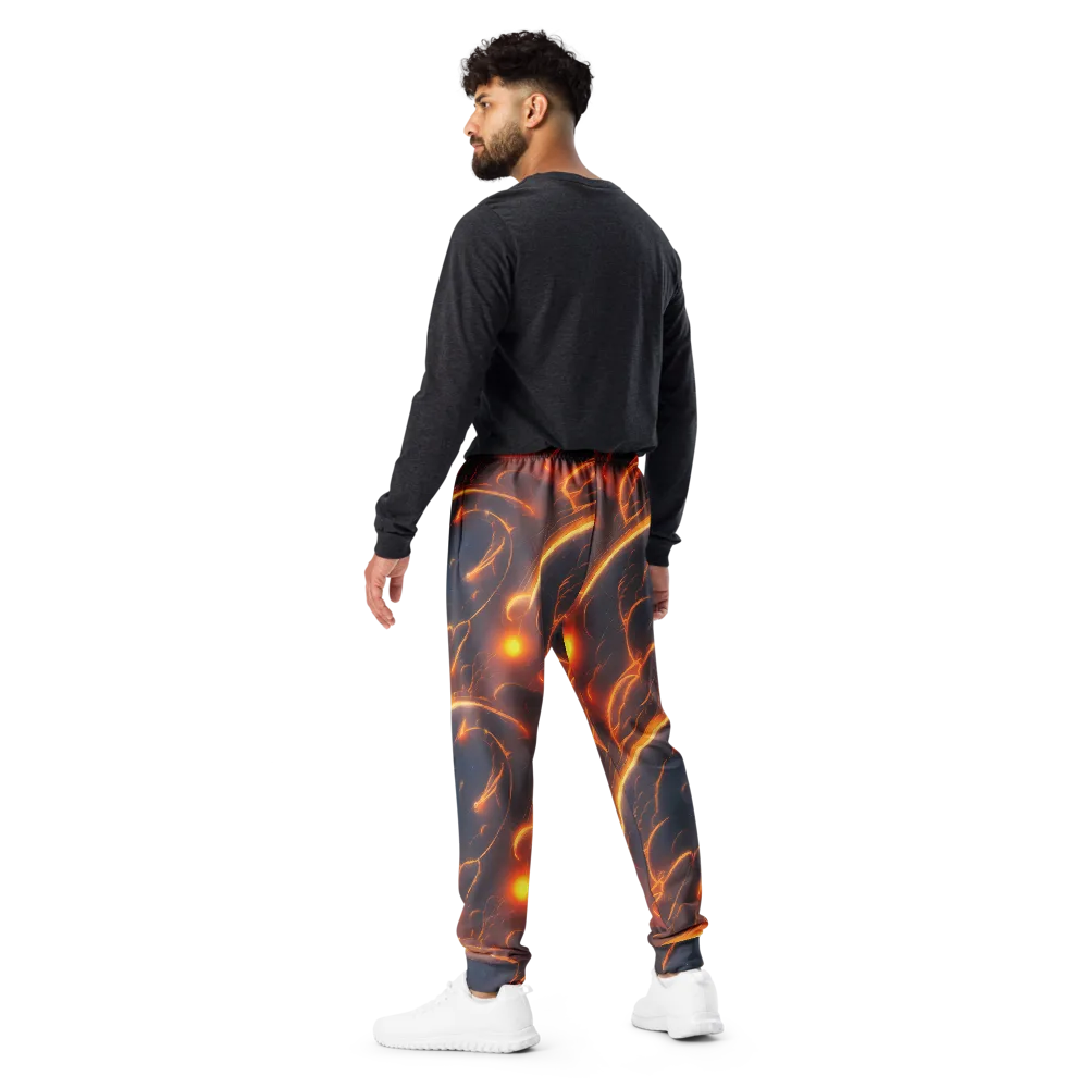 Inferno Spirals on Men's Joggers — Back