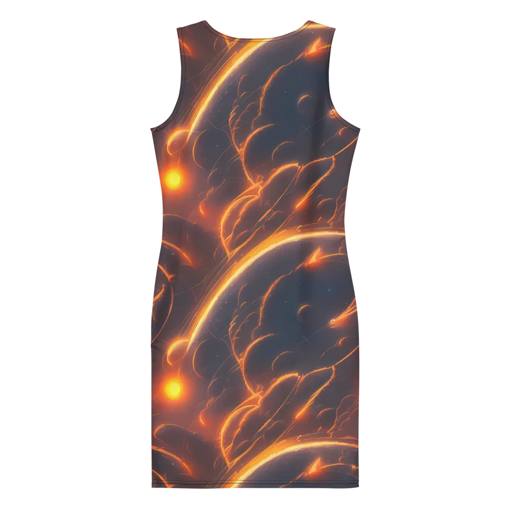 Inferno Spirals on Bodycon Dress — Back