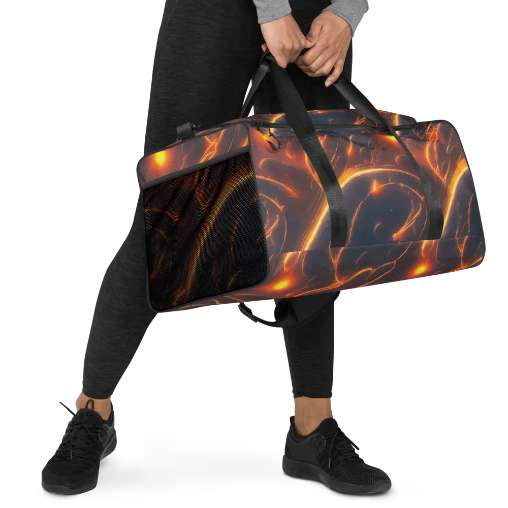 Inferno Spirals on Duffle Bag — Right Front