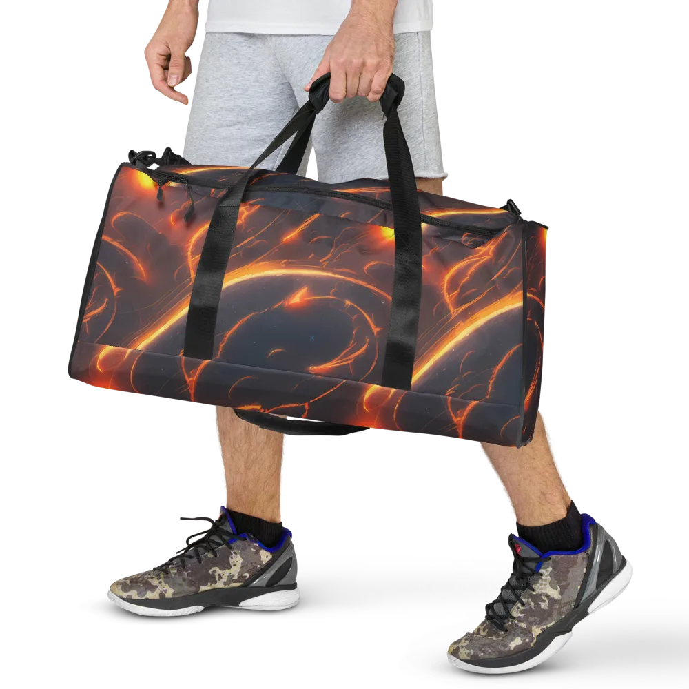 Inferno Spirals on Duffle Bag — Front