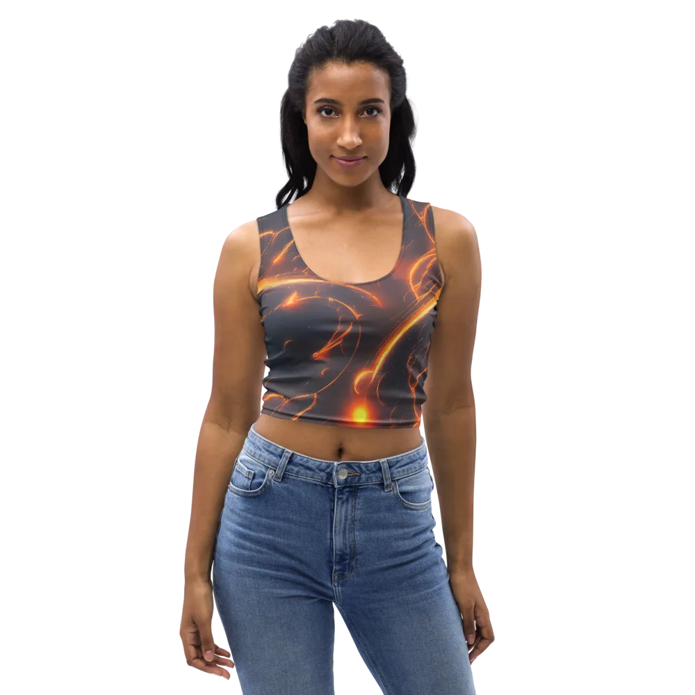 Inferno Spirals on Crop Top — Front