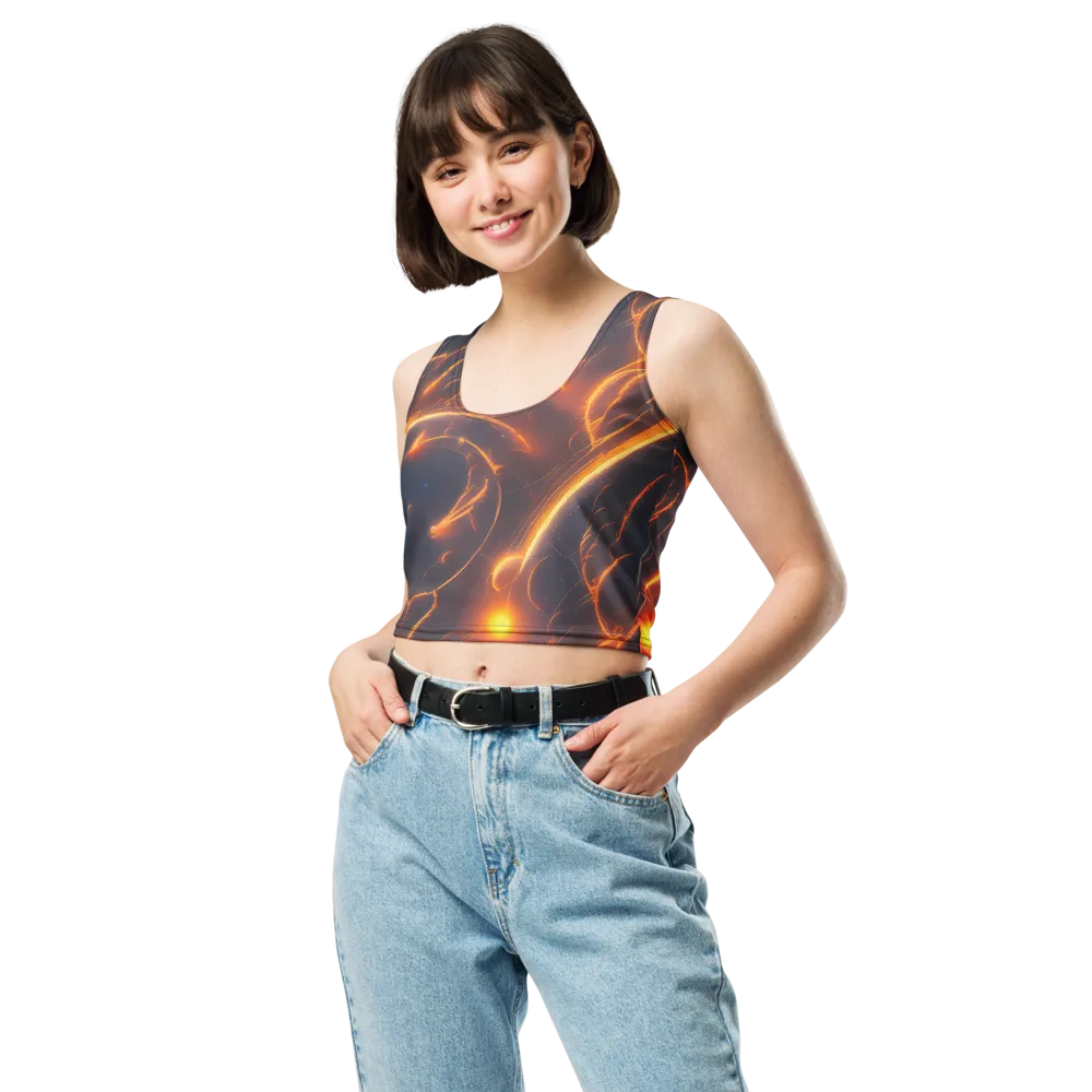 Inferno Spirals on Crop Top — Front