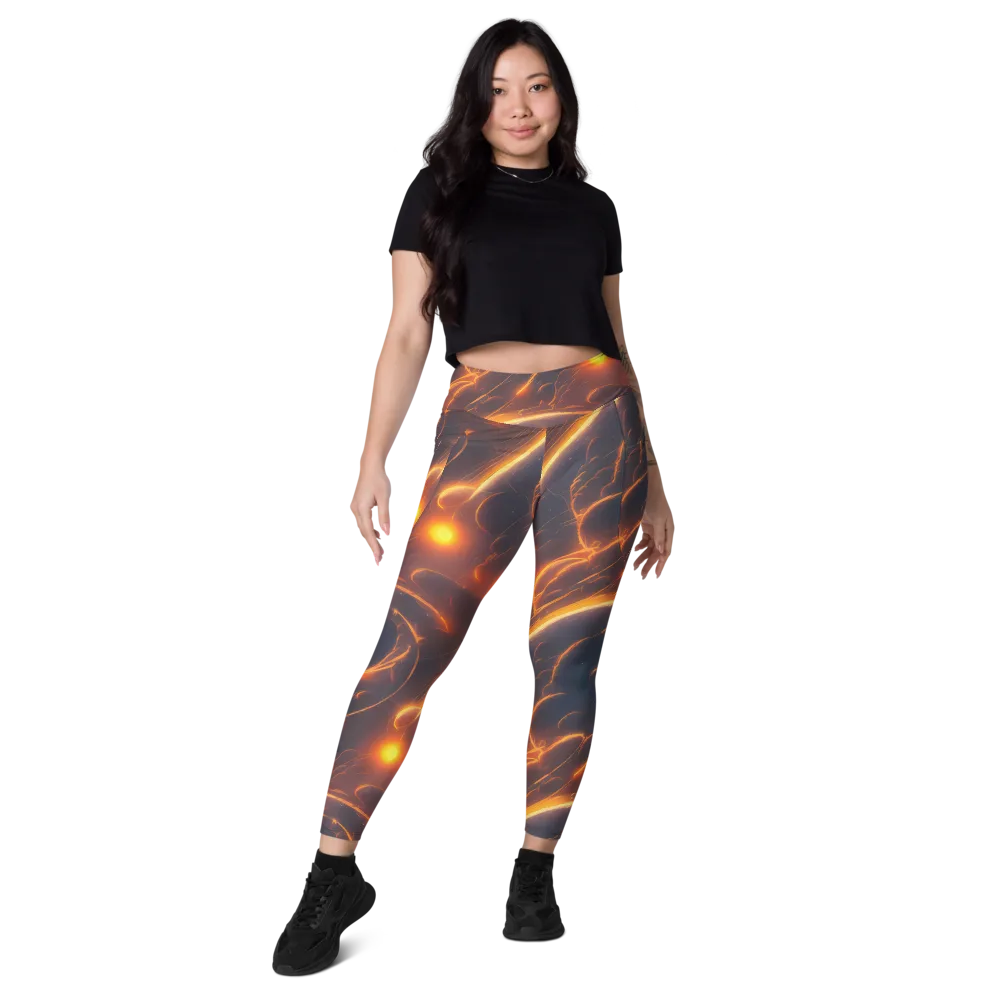 Inferno Spirals on Leggings with Pockets — Front