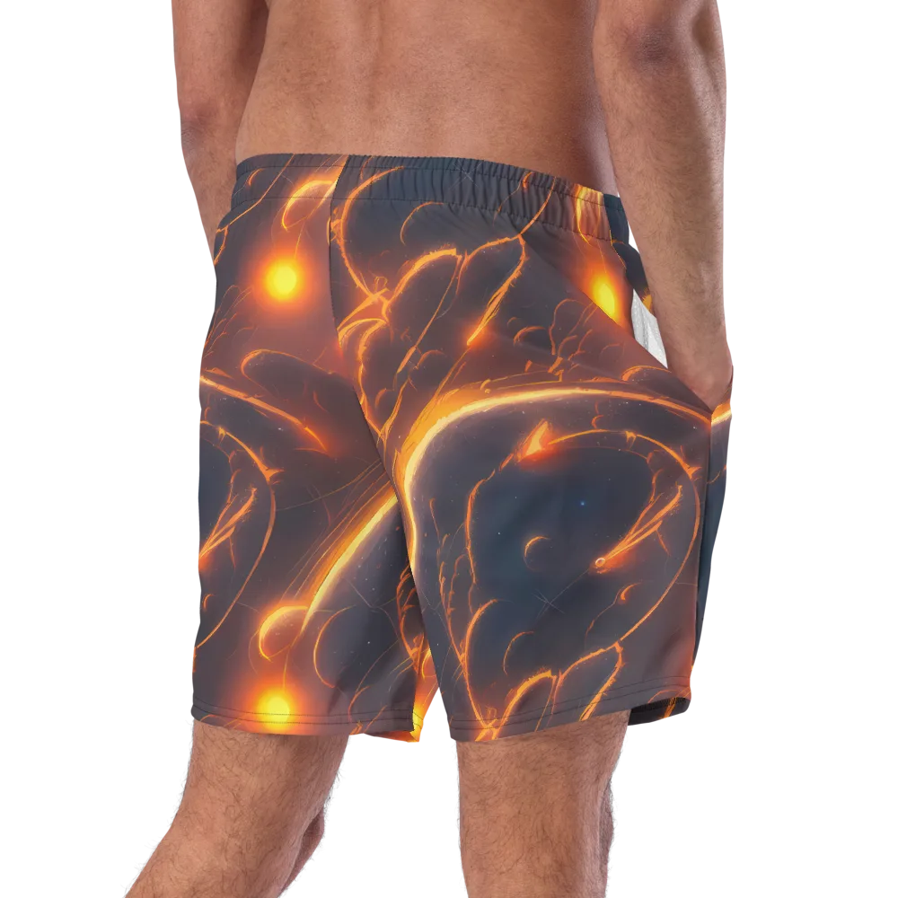 Inferno Spirals on Swim Trunks — Right Back