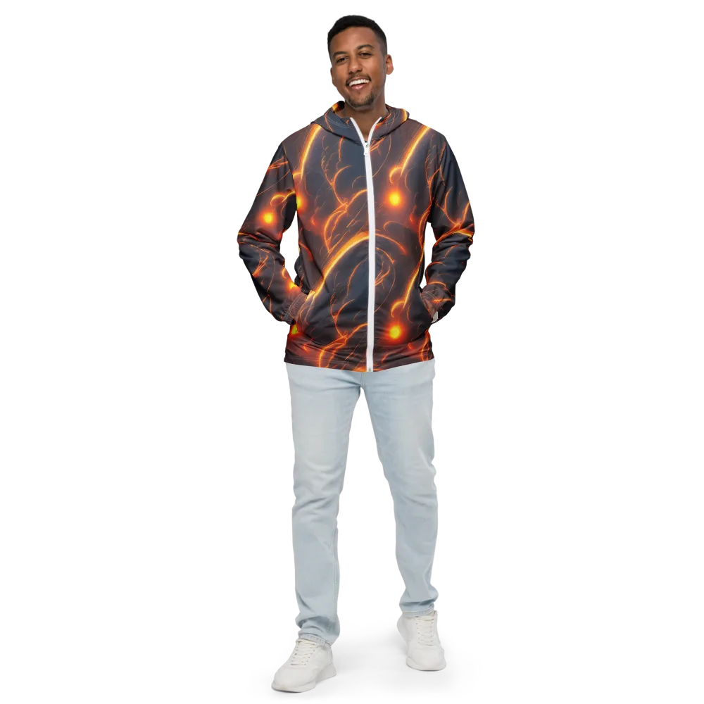 Inferno Spirals on Men's Windbreaker — Front