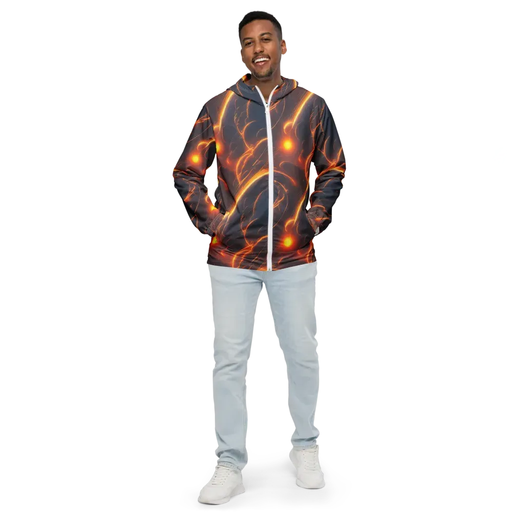 Inferno Spirals on Men's Windbreaker — Front