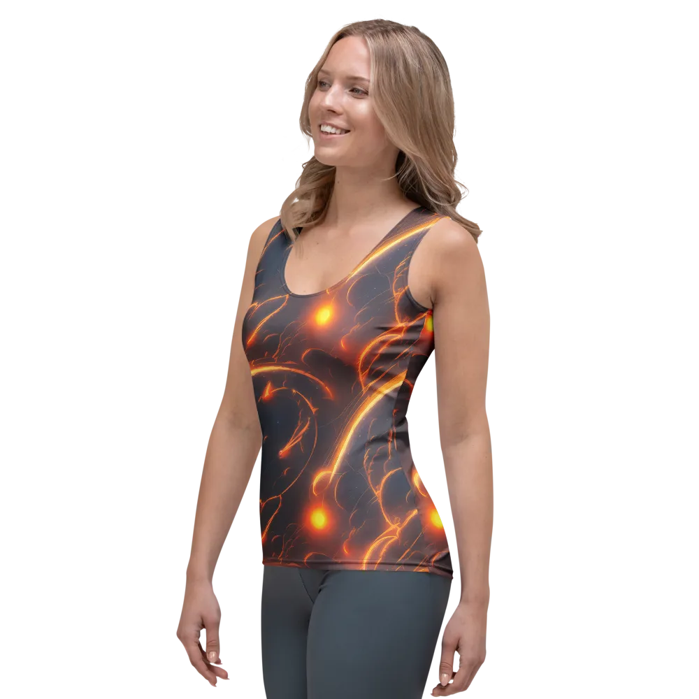 Inferno Spirals on Women's Tank Top — Left Front