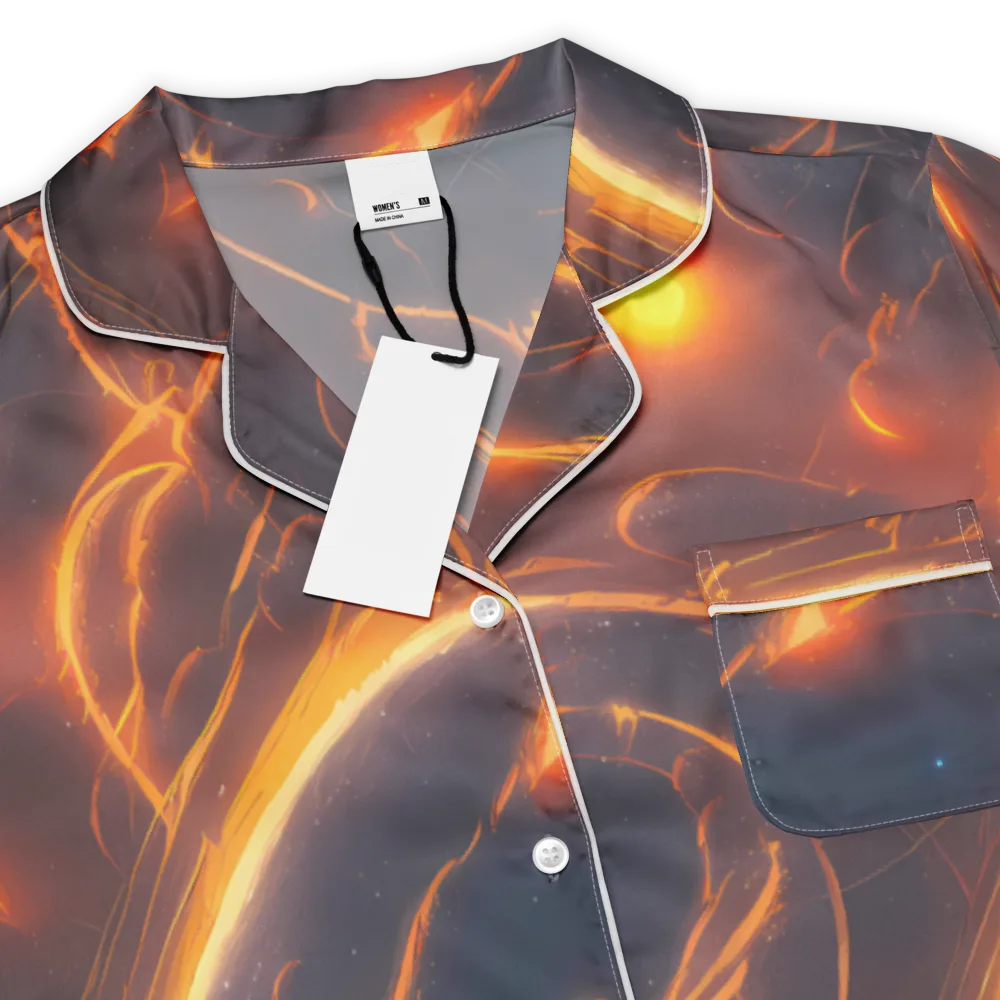 Inferno Spirals on Women's Short Sleeve Pajama Top — Product details