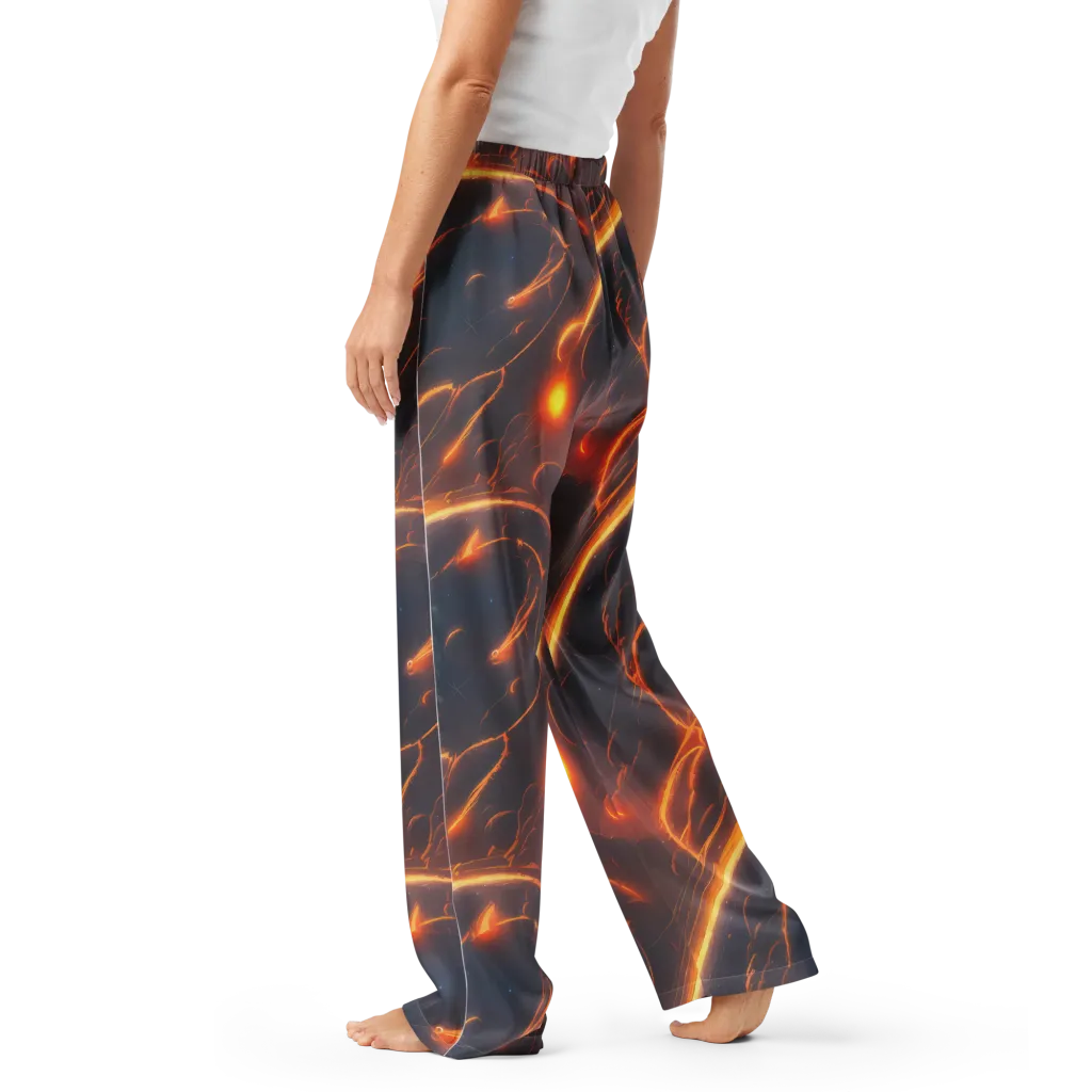 Inferno Spirals on Women's Pajama Pants — Left