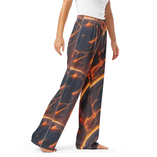 Inferno Spirals on a Women's Pajama Pants