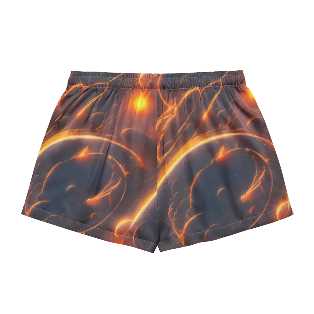 Inferno Spirals on Women's Pajama Shorts — Back