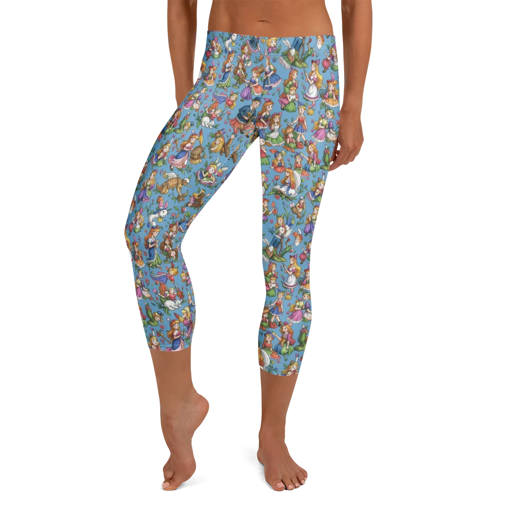 Enchanted Almanac on Capri Leggings — Front