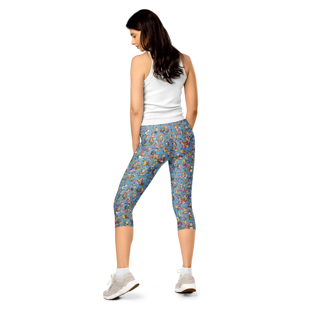 Enchanted Almanac on Capri Leggings — Back