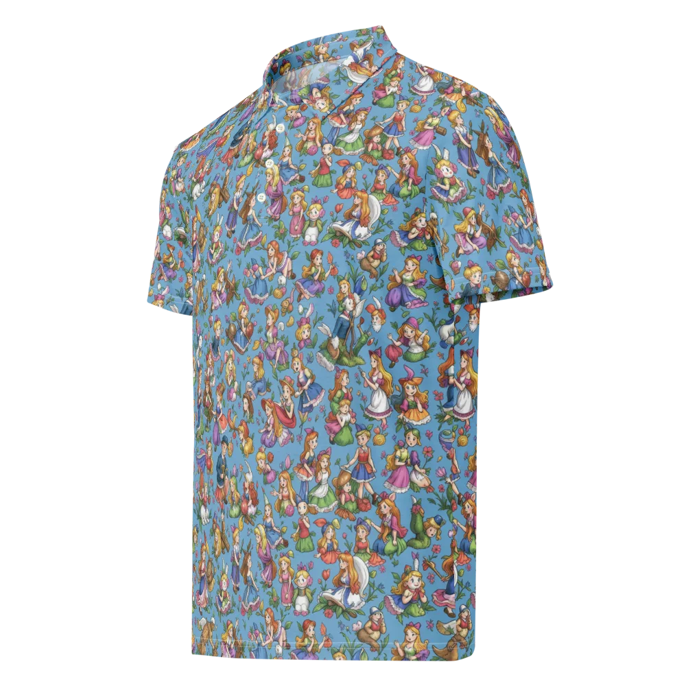 Enchanted Almanac on Men's Slim Fit Polo Shirt — Left Front