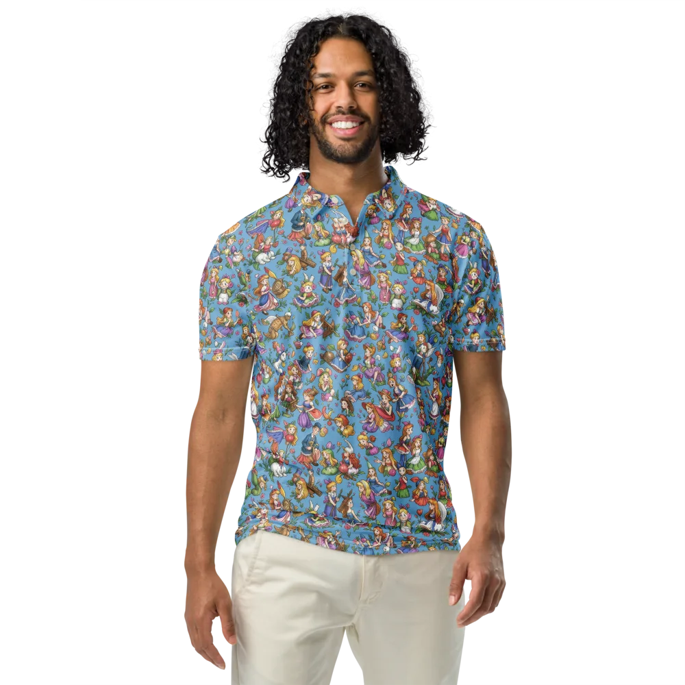 Enchanted Almanac on Men's Slim Fit Polo Shirt — Front