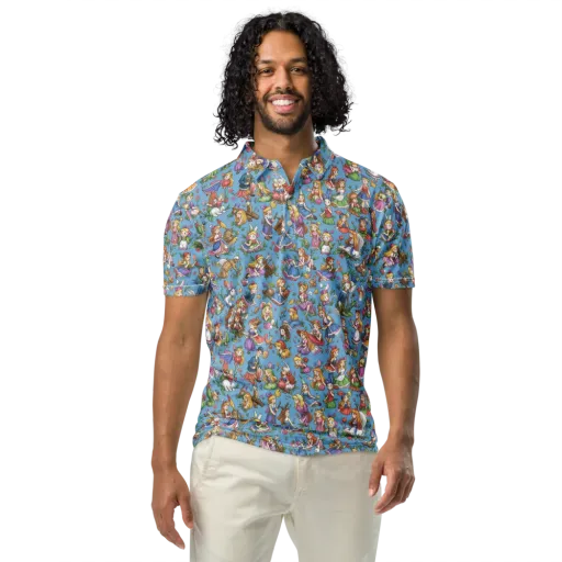 Enchanted Almanac on a Men's Slim Fit Polo Shirt
