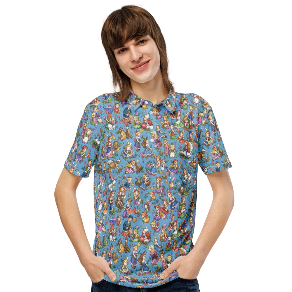Enchanted Almanac on Men's Slim Fit Polo Shirt — Front