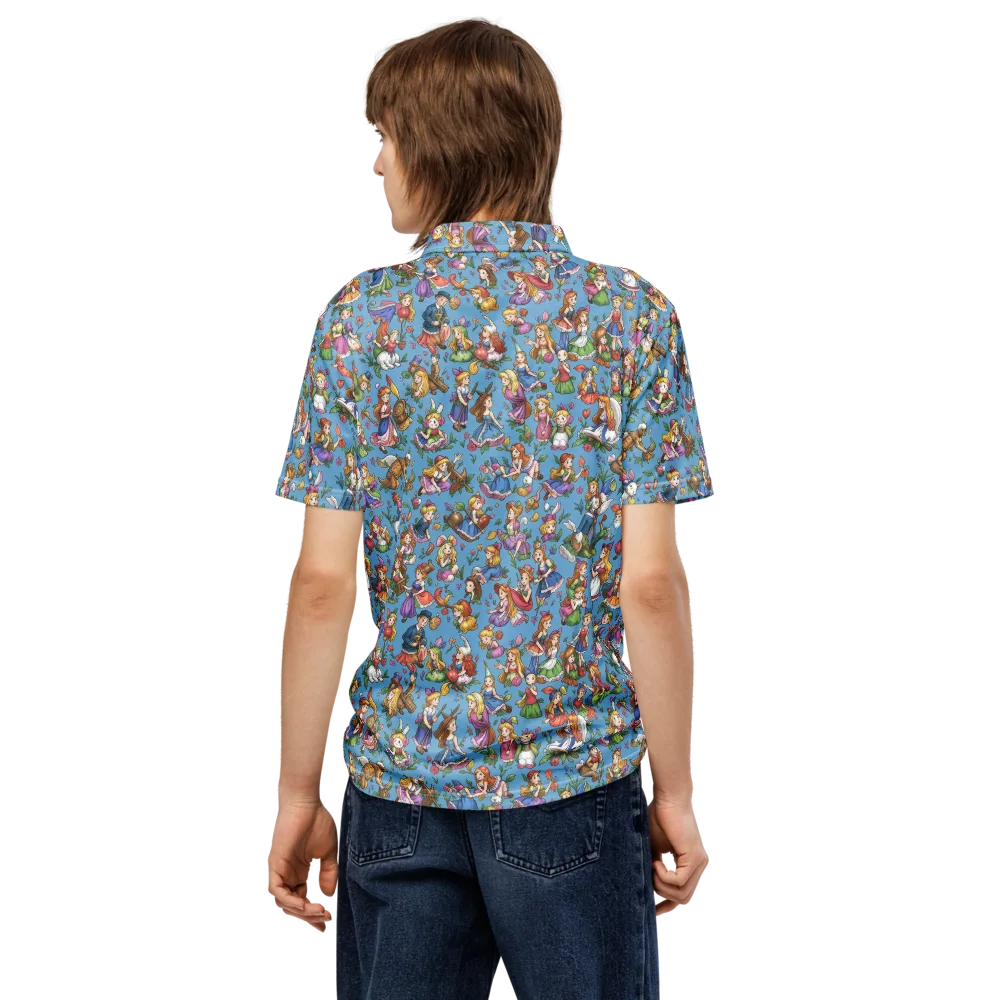 Enchanted Almanac on Men's Slim Fit Polo Shirt — Back