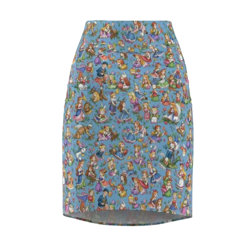 Enchanted Almanac on a Pencil Skirt